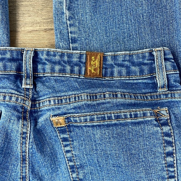 Aura Light Blue Straight Leg Women's Jeans - Picture 14 of 15